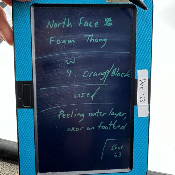 The North Face Sandals Womens 9 Foam Thong Flip Flop Orange Black Slip On - Picture 13 of 14